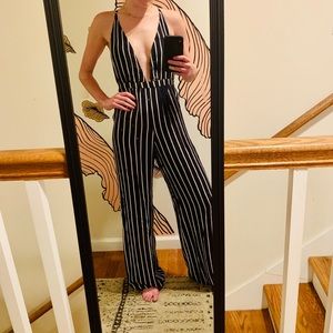 Faithful the Brand striped V-neck Jumpsuit